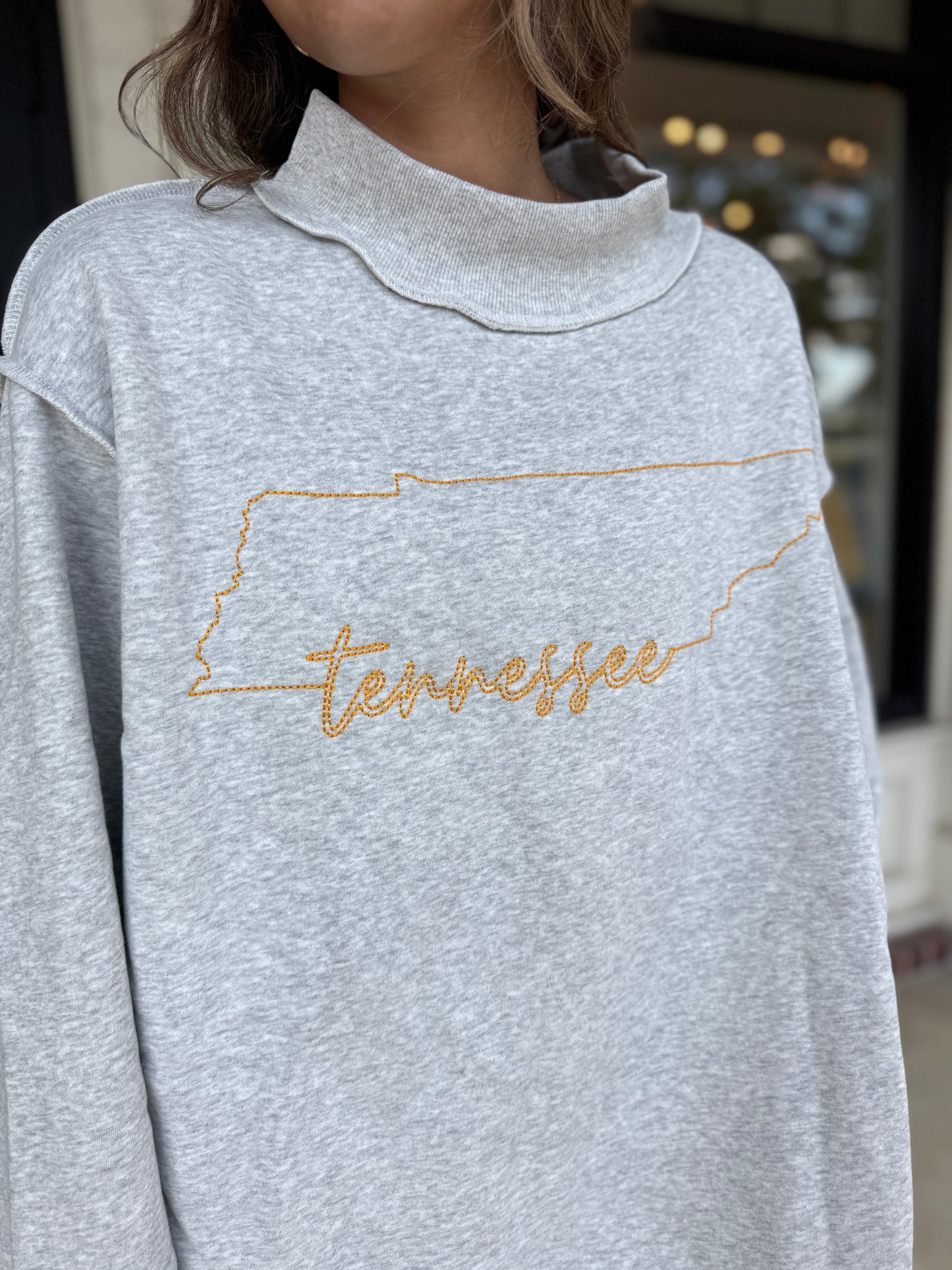 Tennessee Map Mockneck Sweatshirt