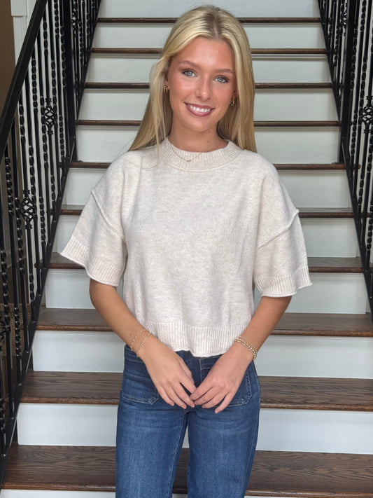 Boxy Crop Sweater Tee