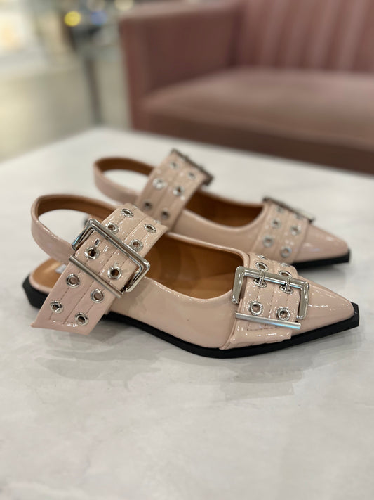 Nude Patent Flats