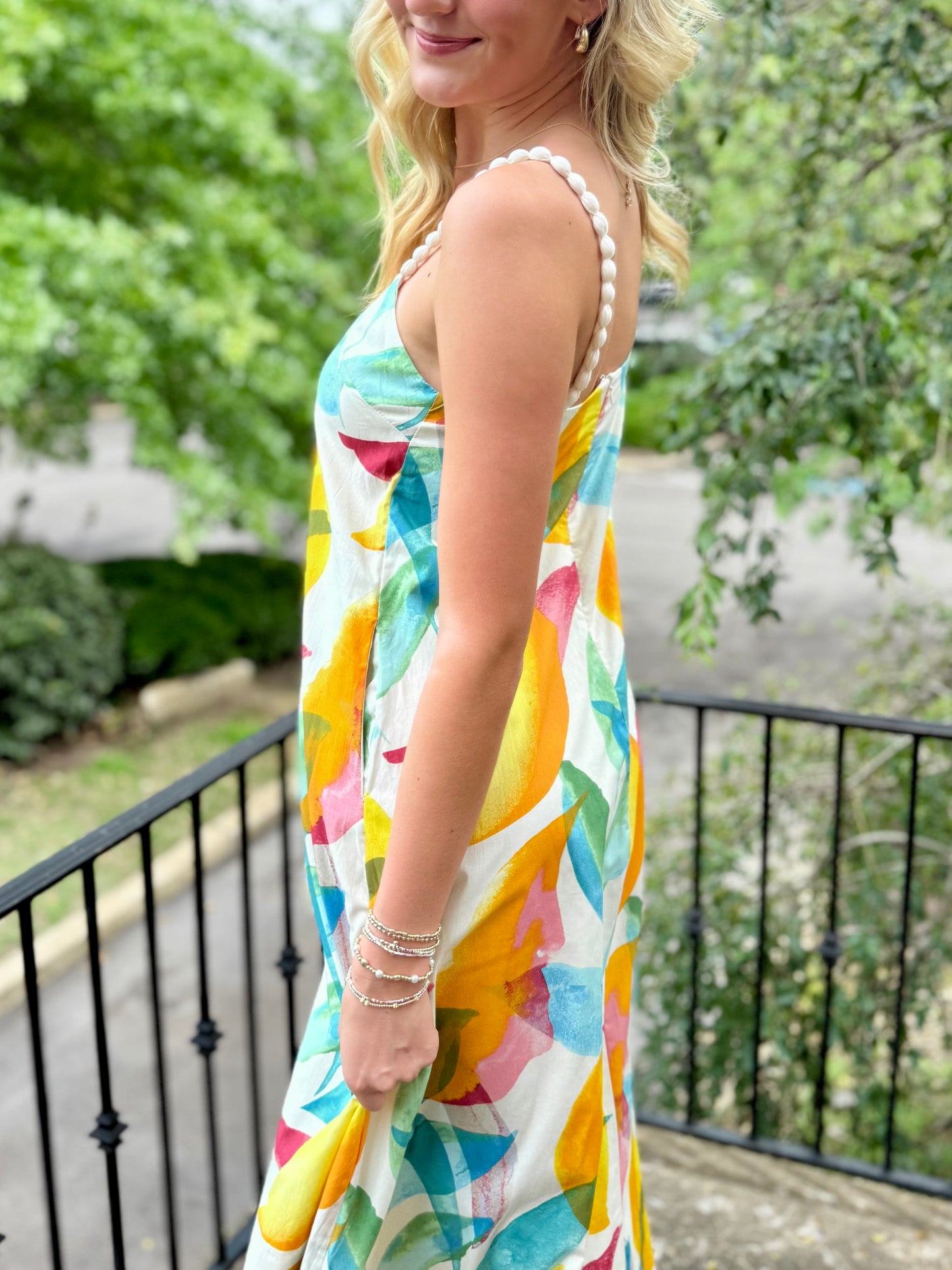 Tiedye Tropic Beaded Maxi