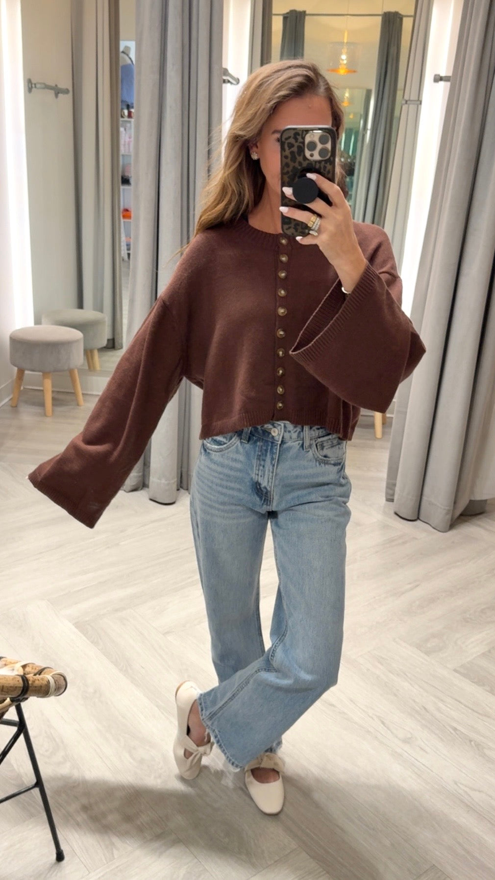 Cropped Cardigan Sweater