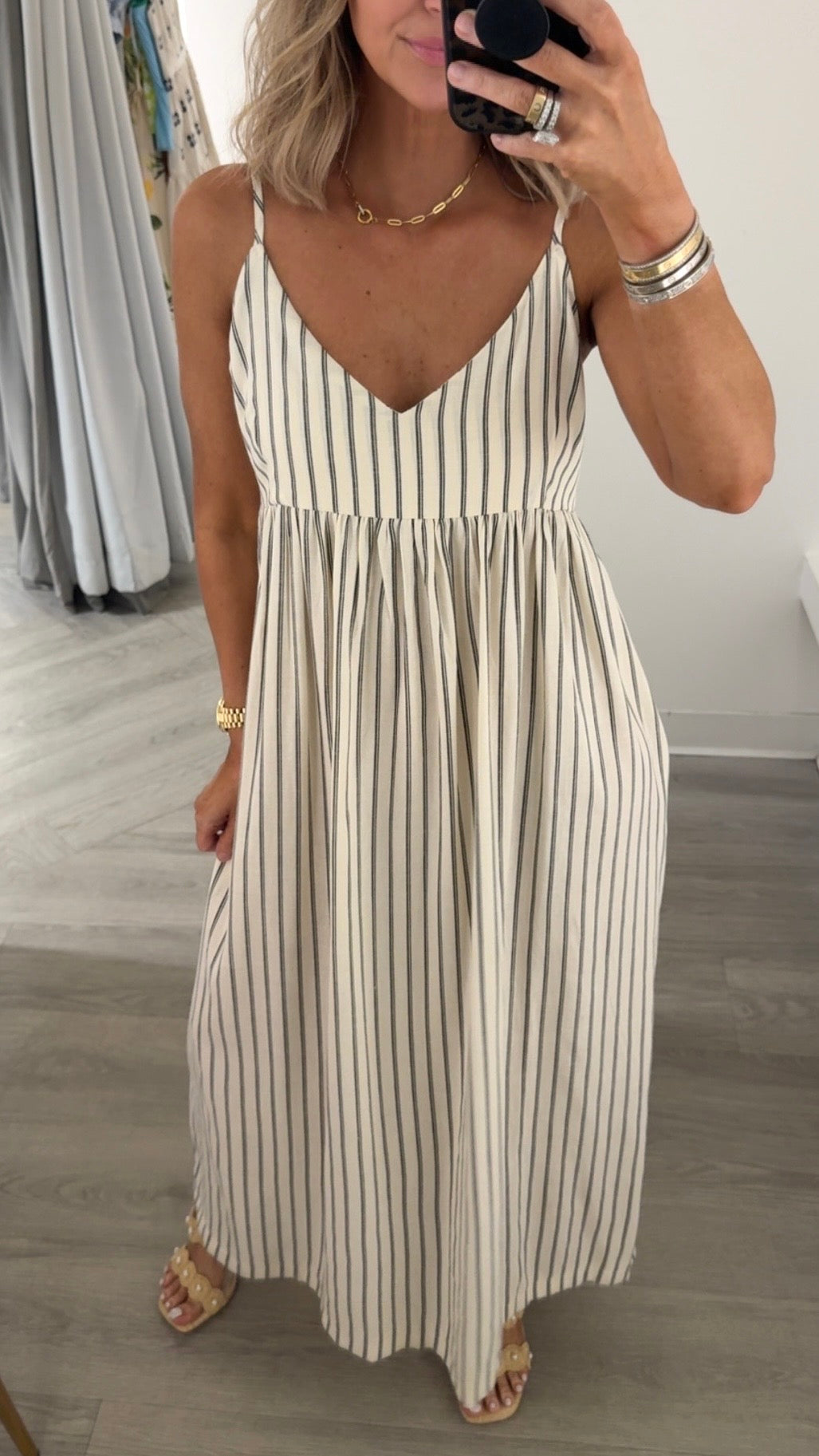 Natural Stripe Relaxed Maxi