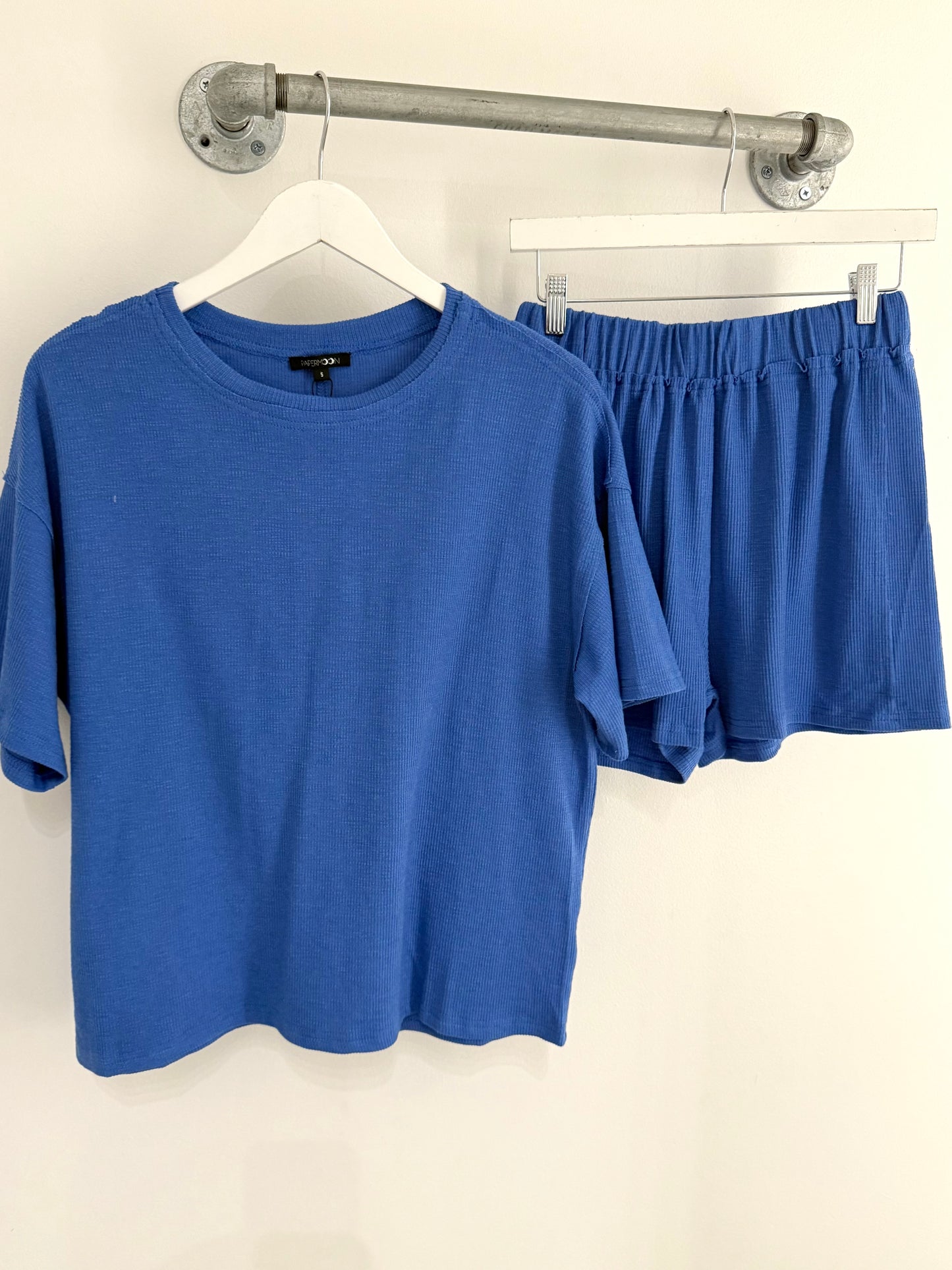 Cobalt Textured Knit Top