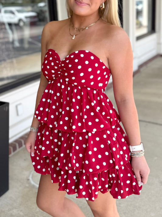 Red Polka Dot Sweetheart Mini
