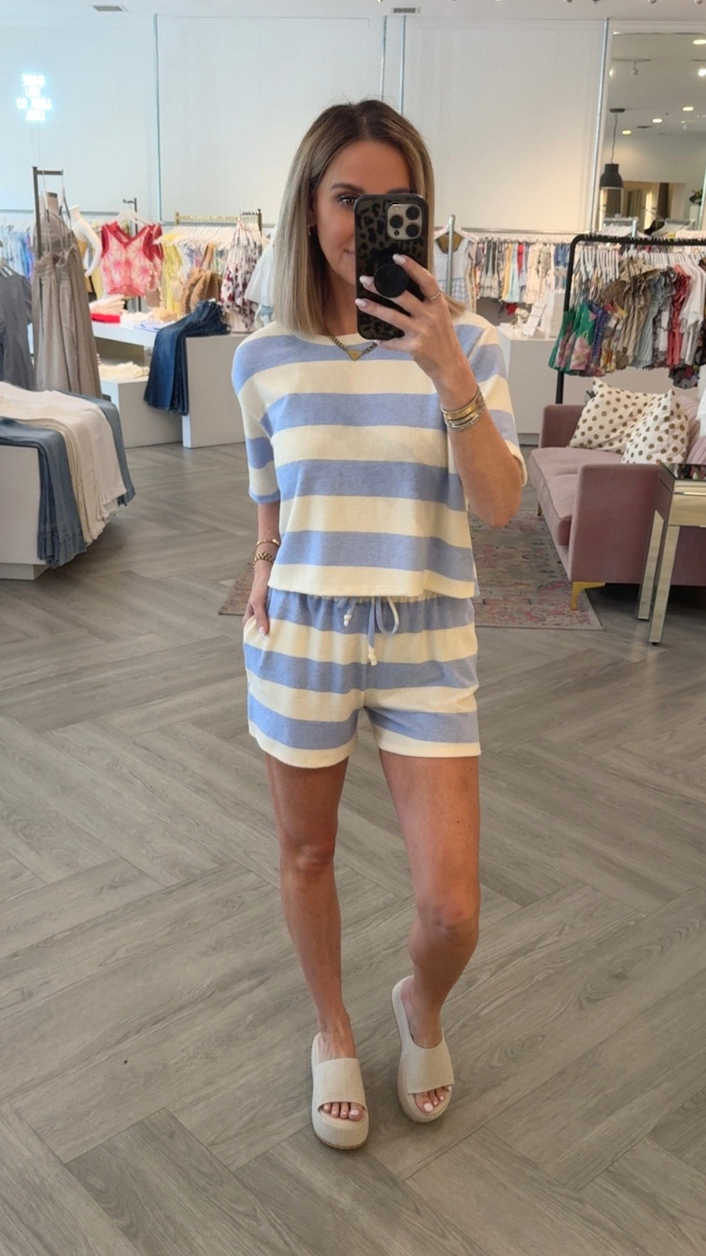 Striped Brushed Top