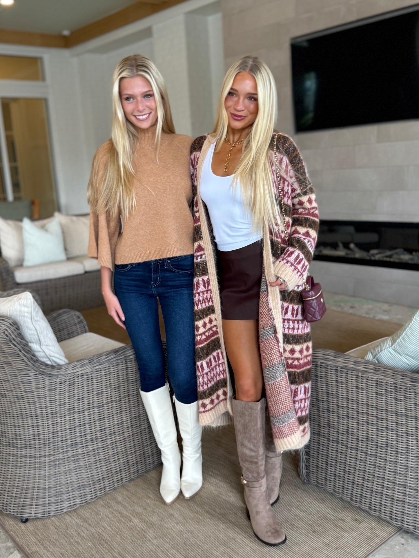 Autumn Fair Isle Long Cardigan