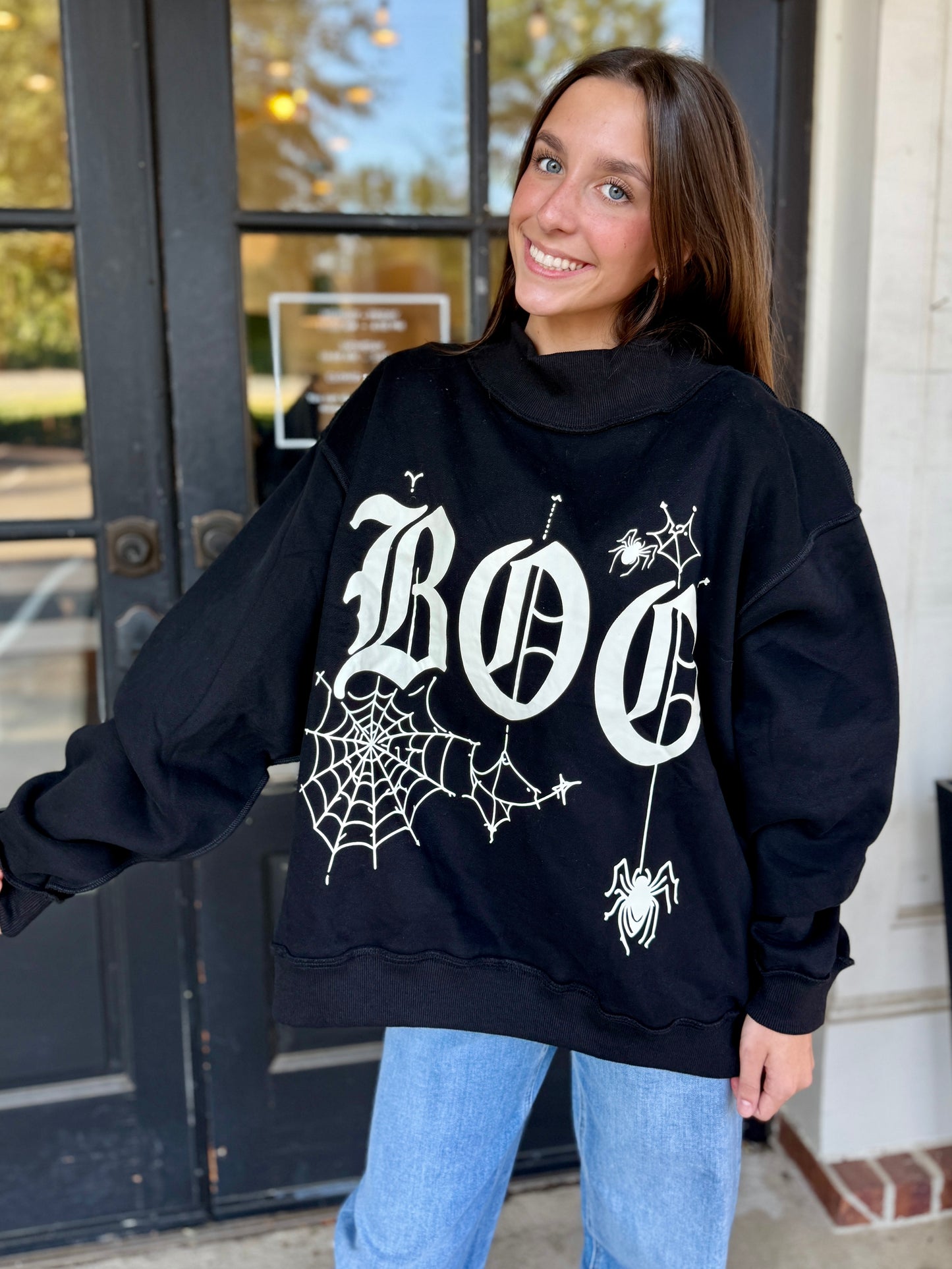 BOO Halloween Reversible Sweatshirt