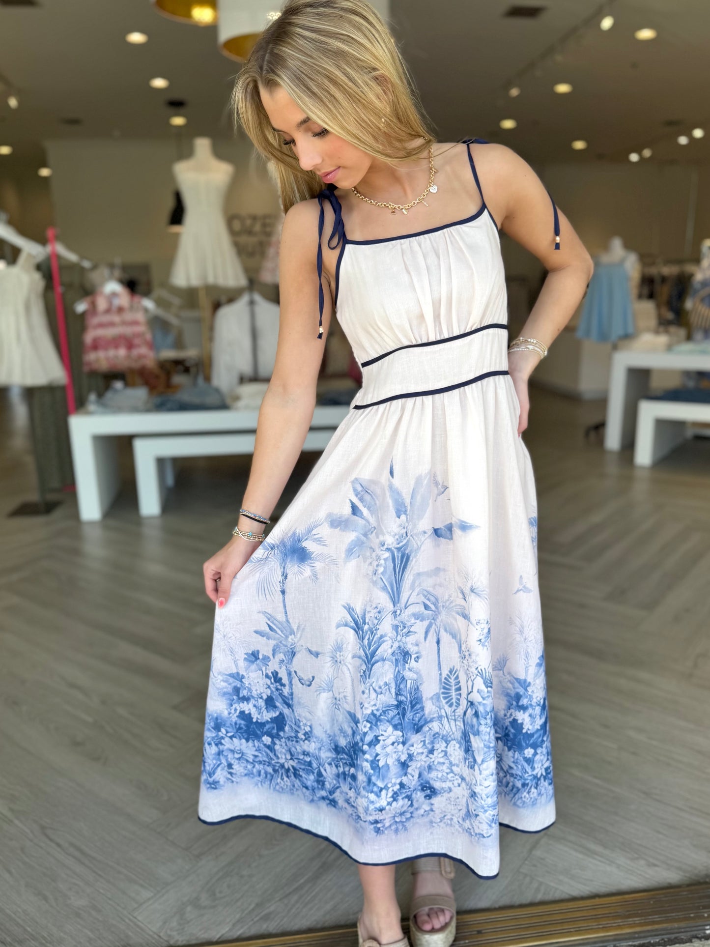 Blue/Ivory Isle of Capri Maxi