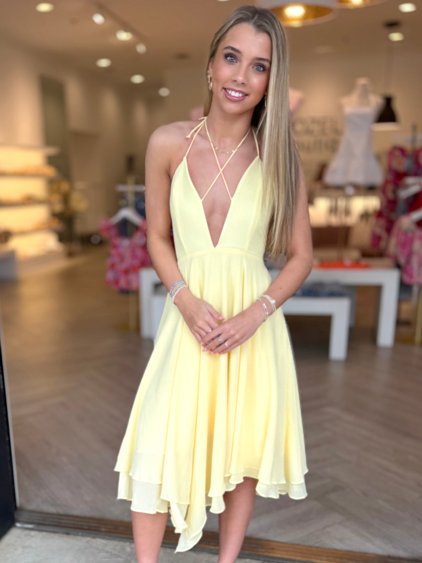 Bright Mesh Halter Midi (2 colors)