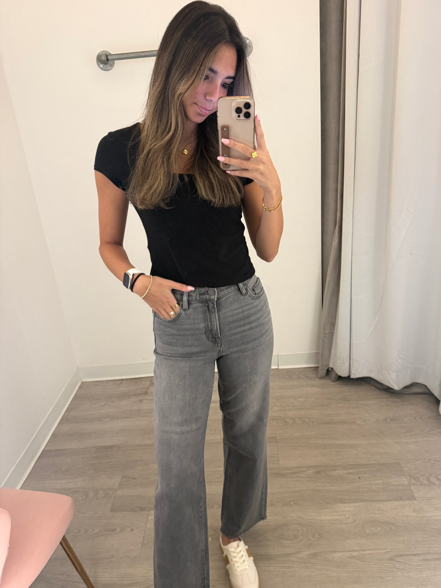 Grey High Rise Jean