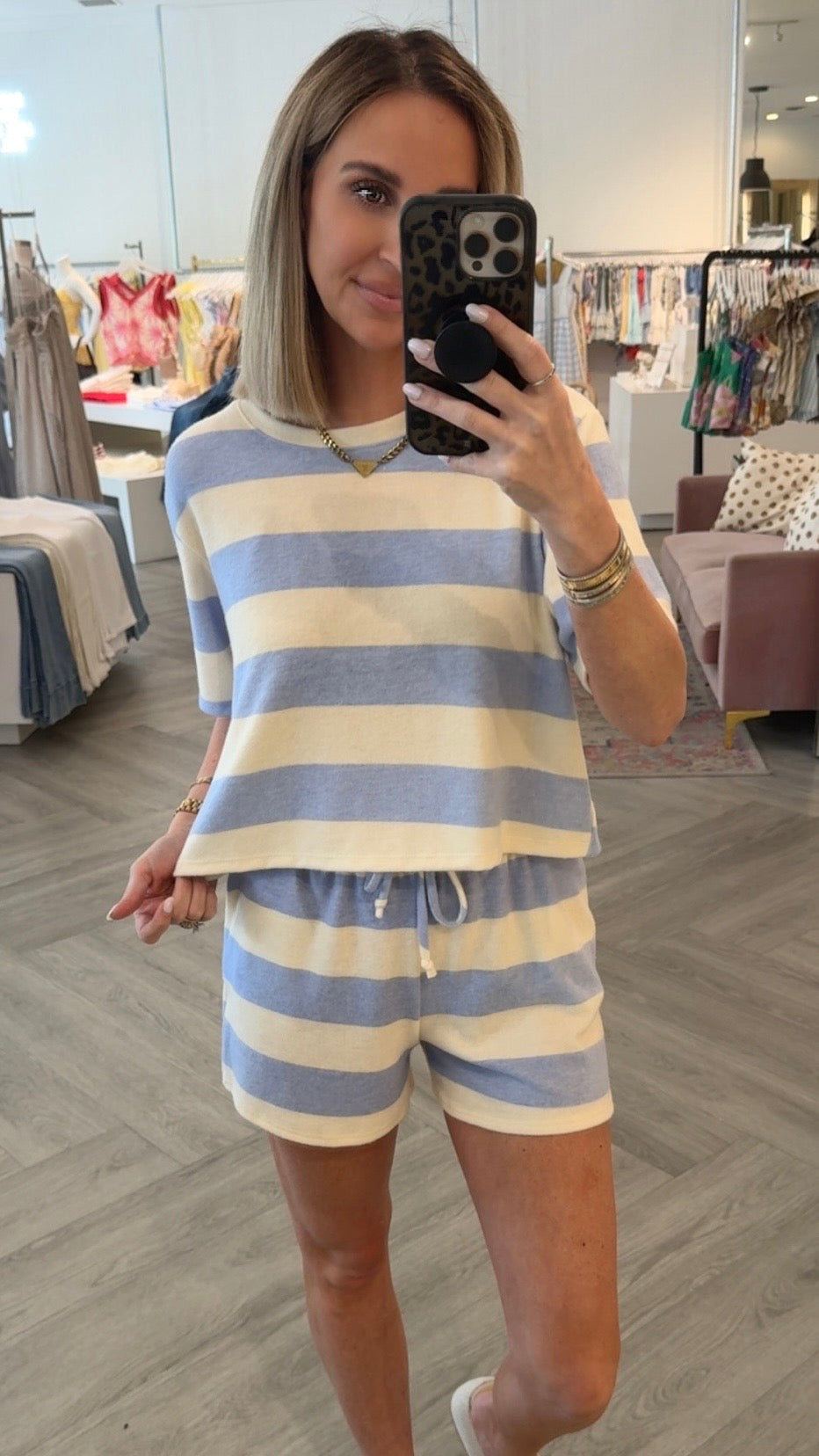 Striped Brushed Top