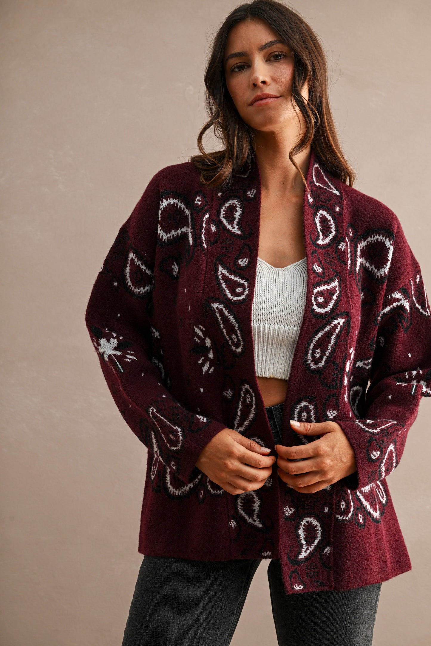 Paisley Pattern Cardigan (3 colors)