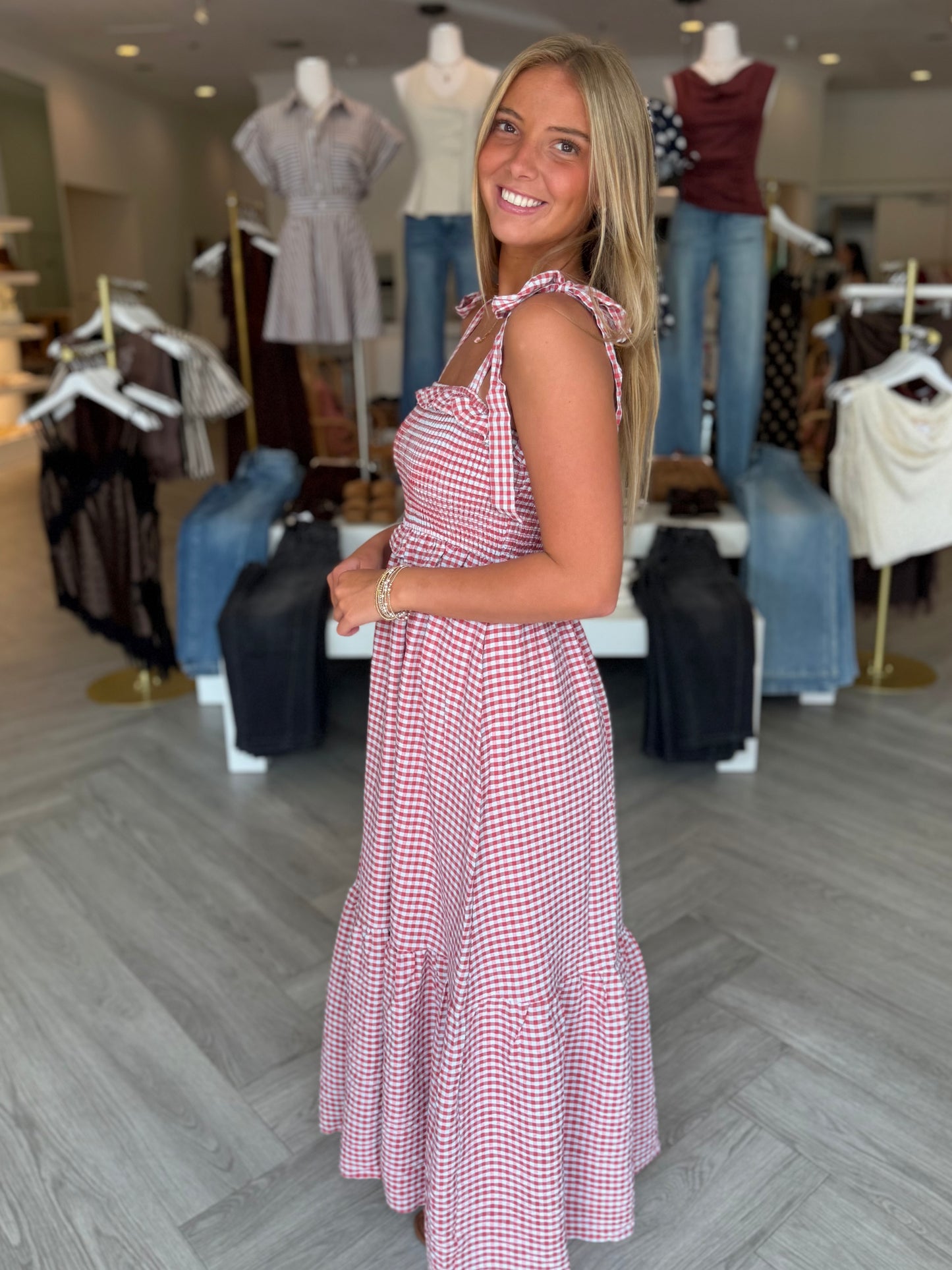 Picnic Tie Maxi Dress