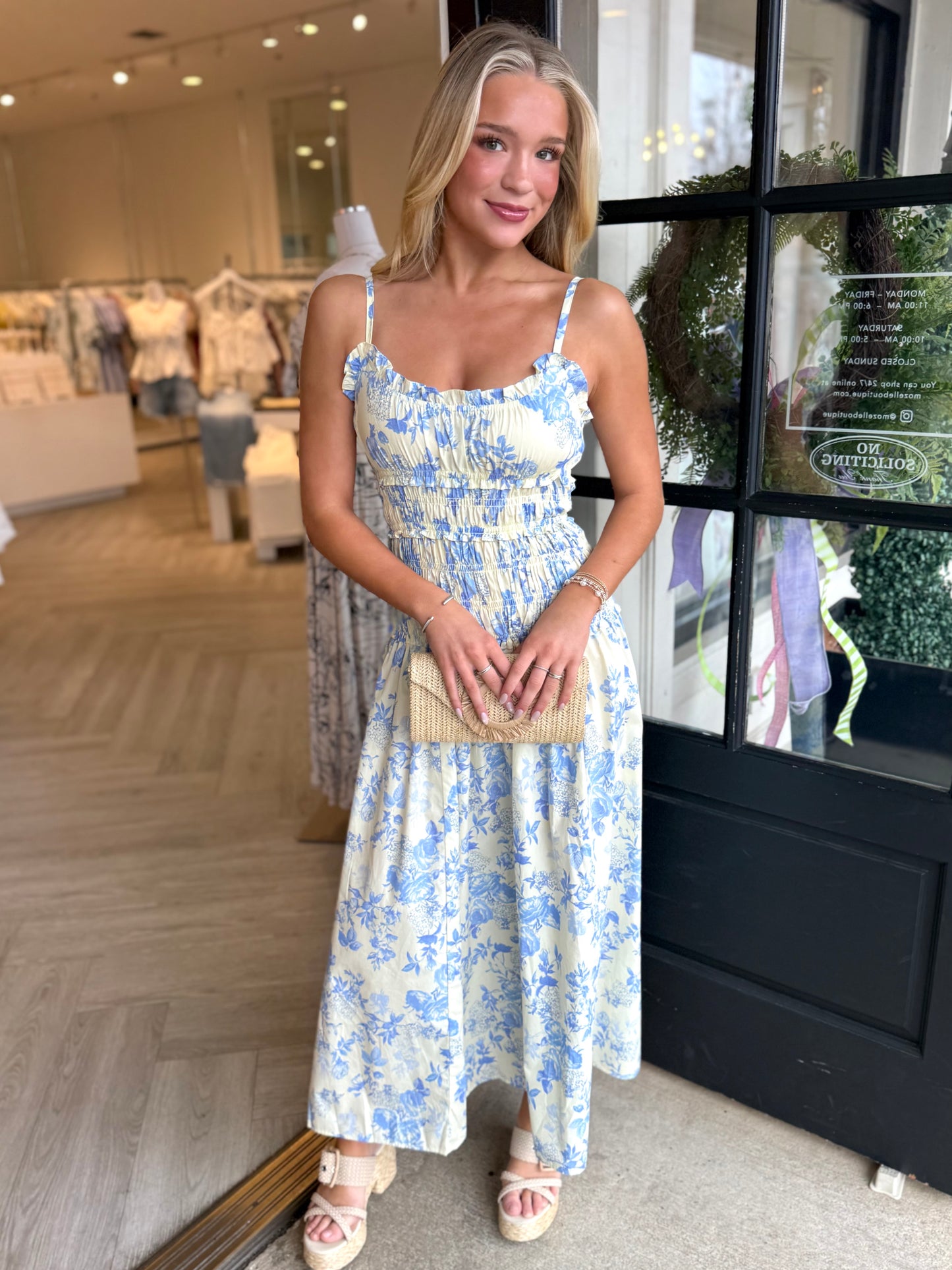 Butter Mist Smocked Maxi