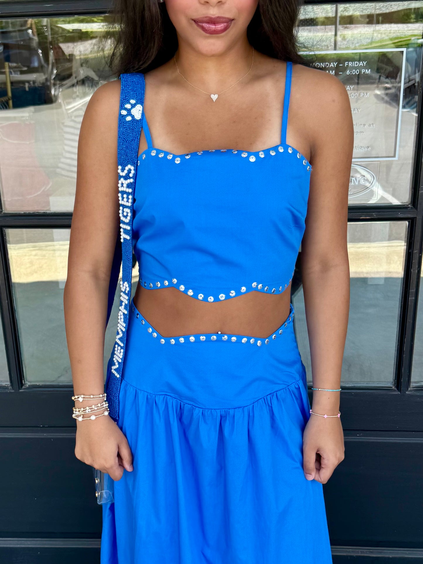 Memphis Metallic Crop Top