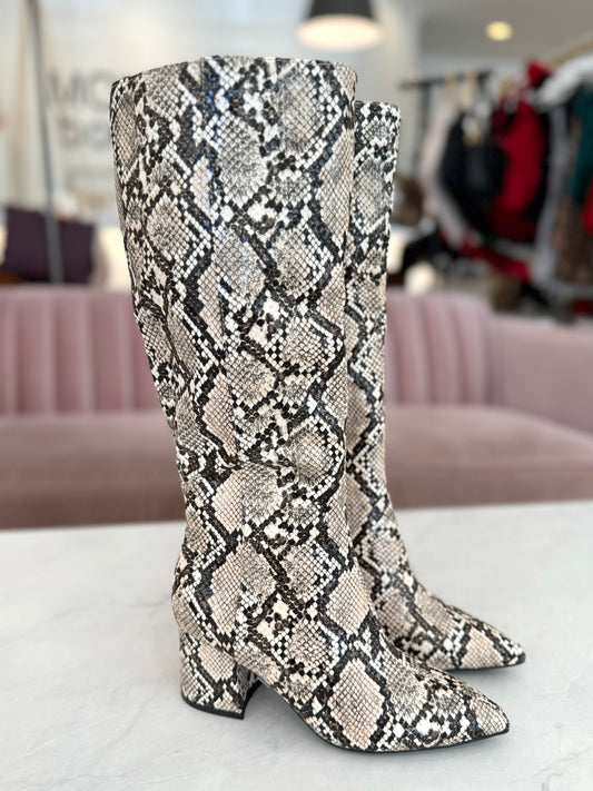 Snake Skin Tall Boot