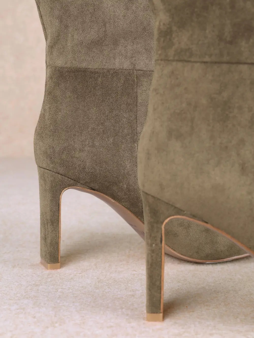 Taupe Kitten Heel Boot
