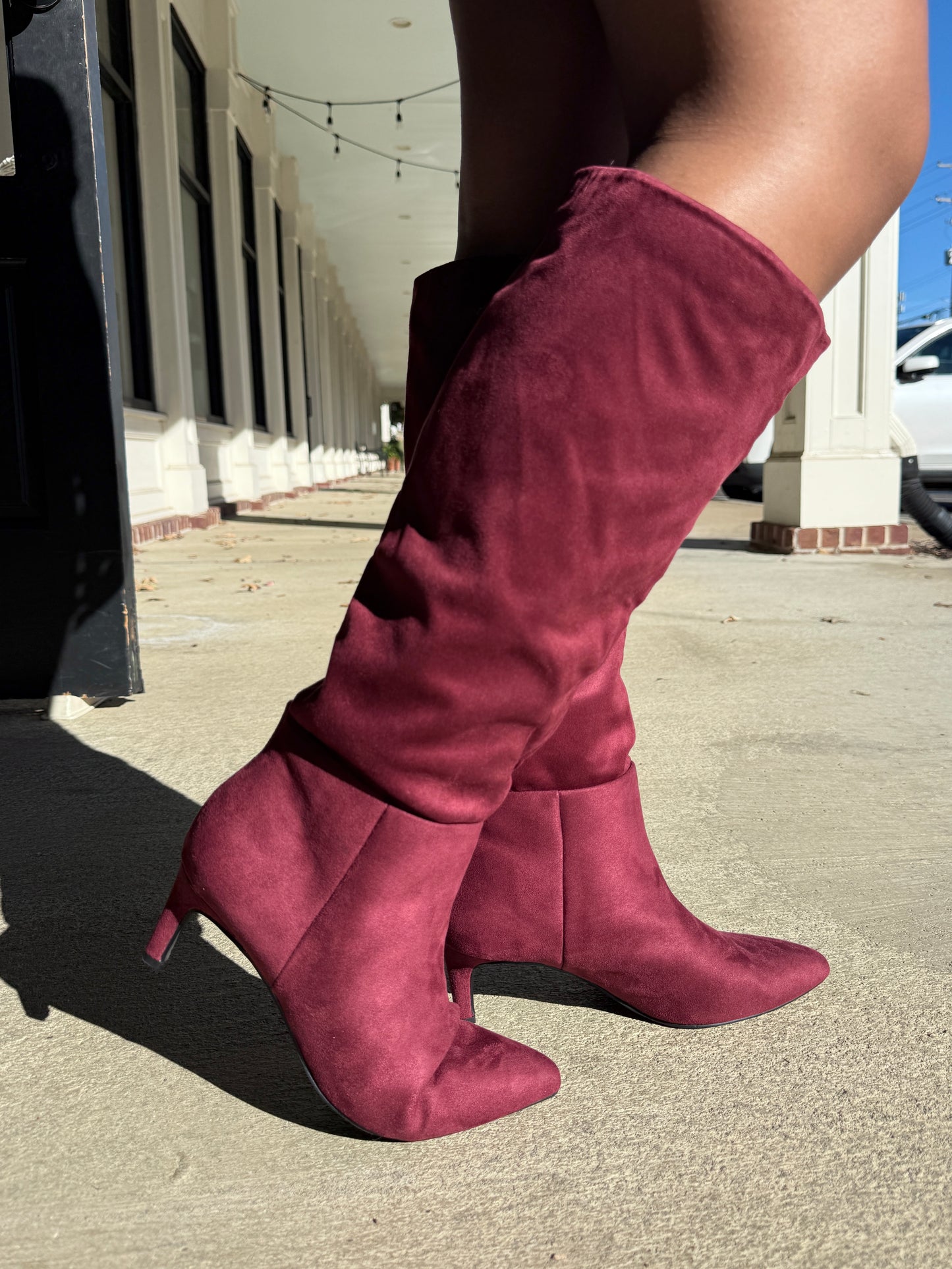 Stiletto Suede Knee High Boot (3 colors)