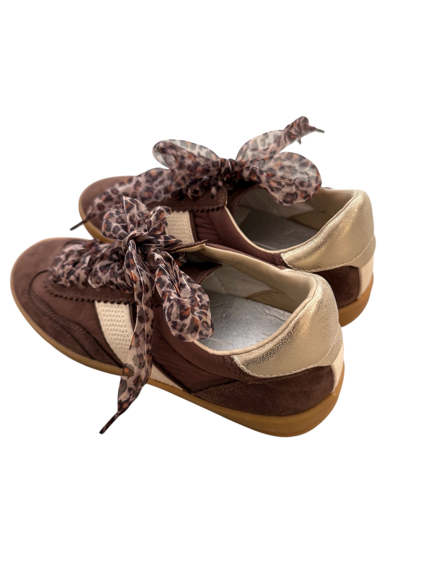 Brown Suede Leopard Sneaker