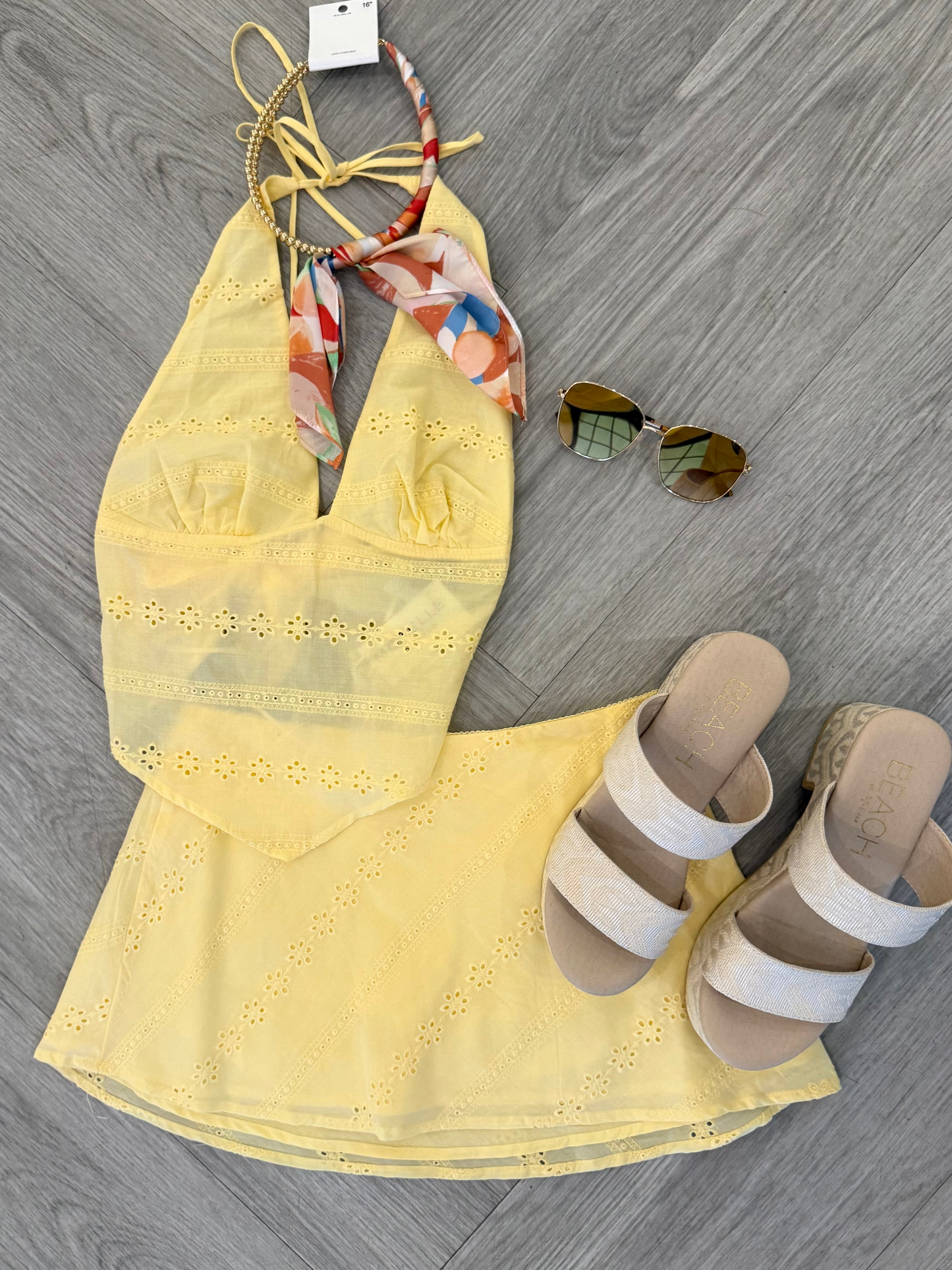 Beach Eyelet Halter Top