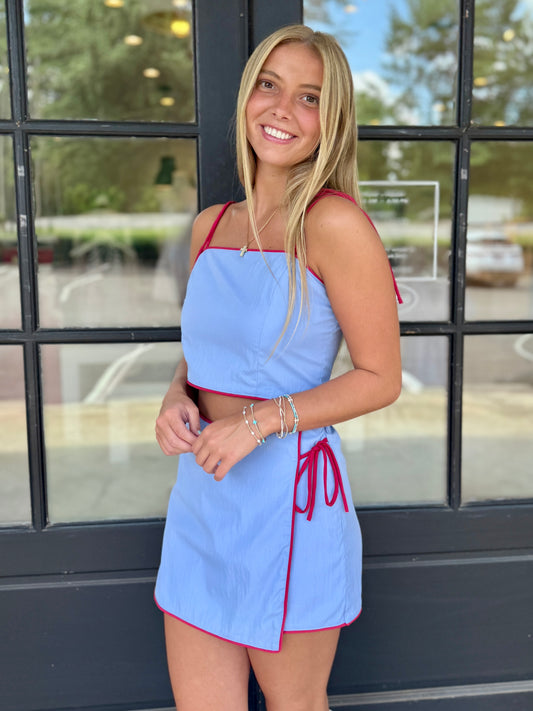 Rebel Bow-Tie Wrap Skort