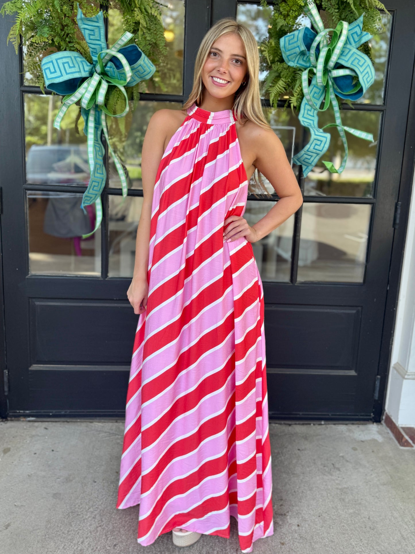 Orange Pink Swirly Maxi
