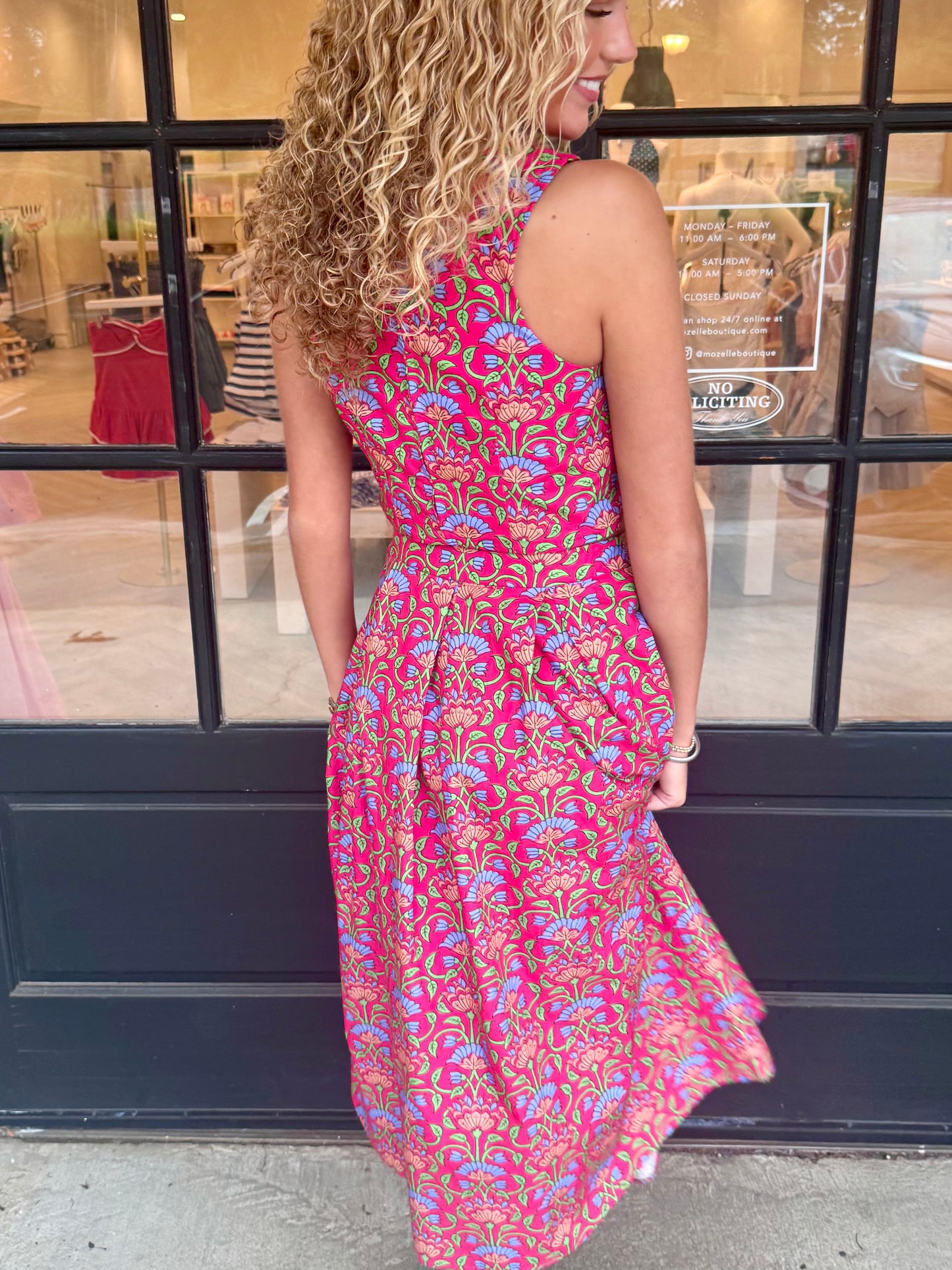 Vibrant Bloom Midi Skirt