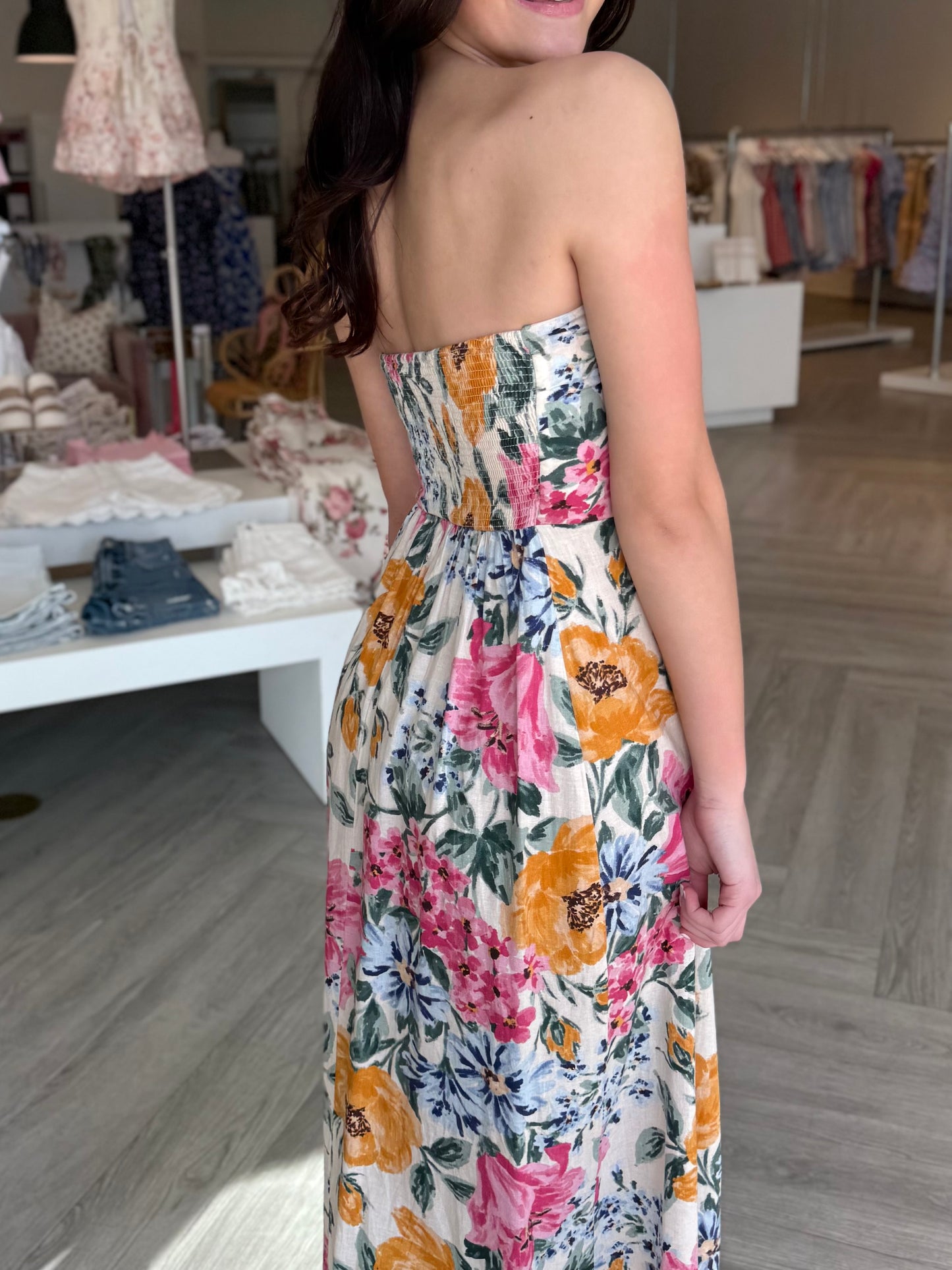 Canvas Floral Tube Maxi