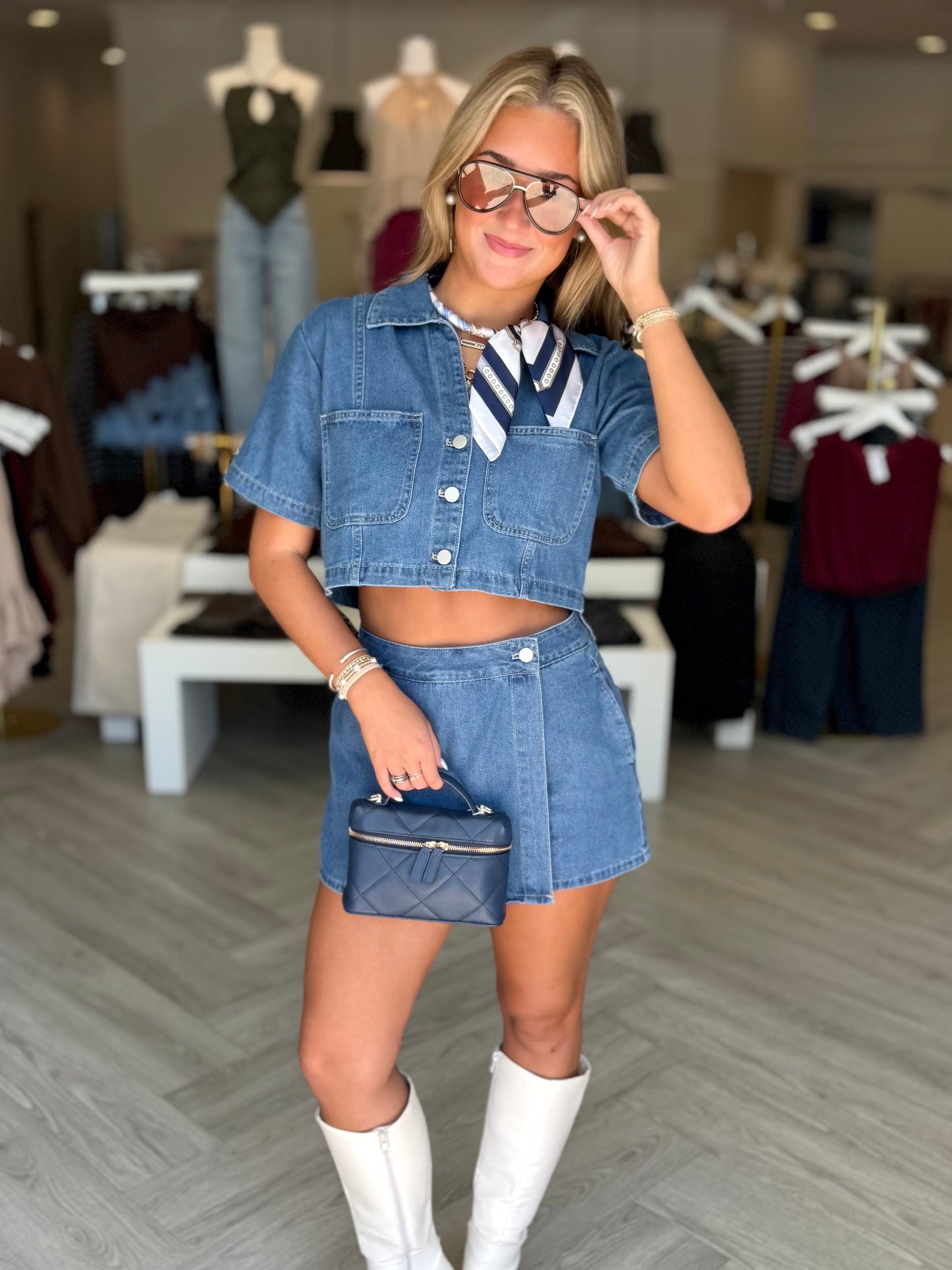 Denim Skort