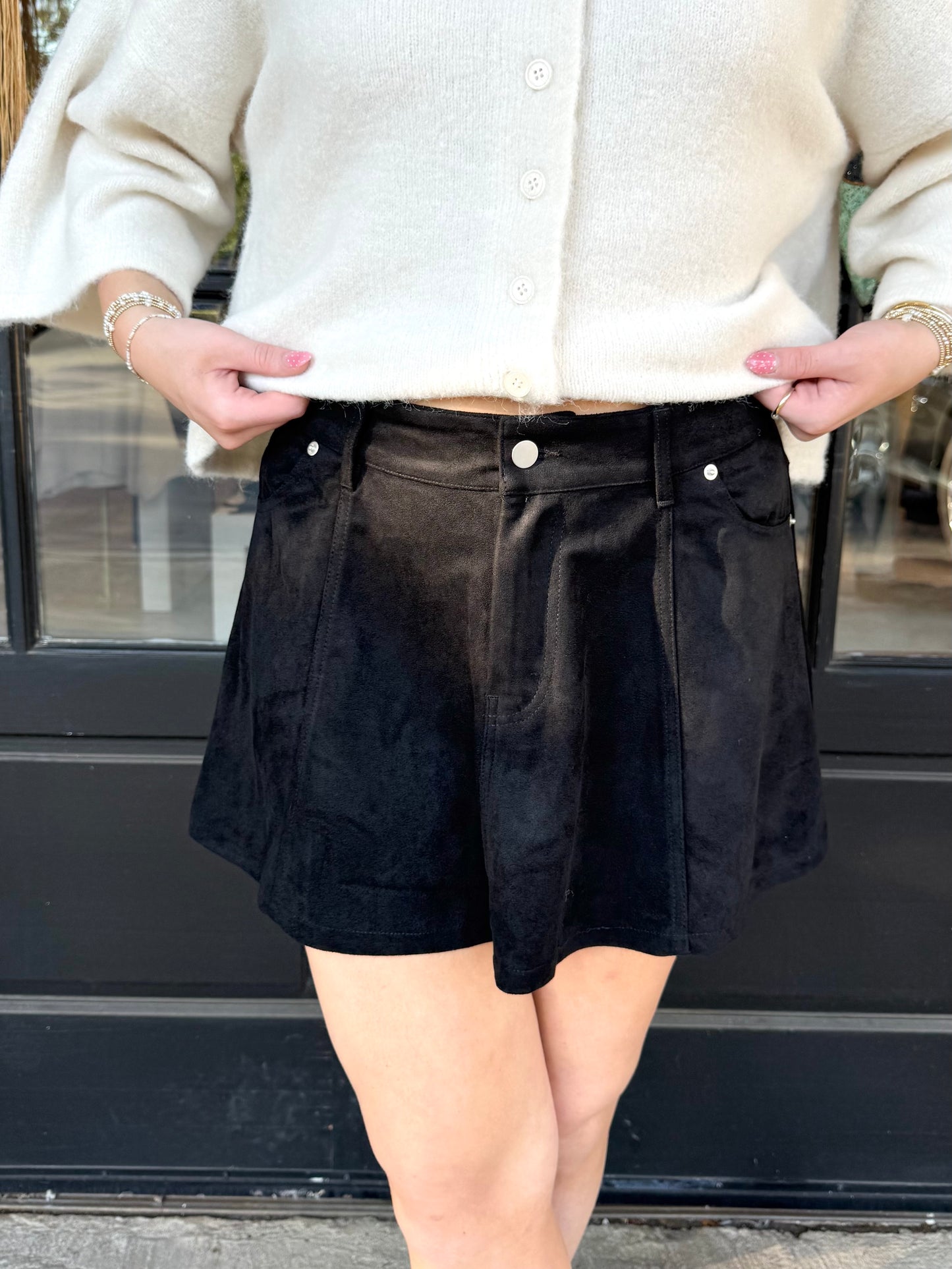 Suede Skater Skirt (2 colors)