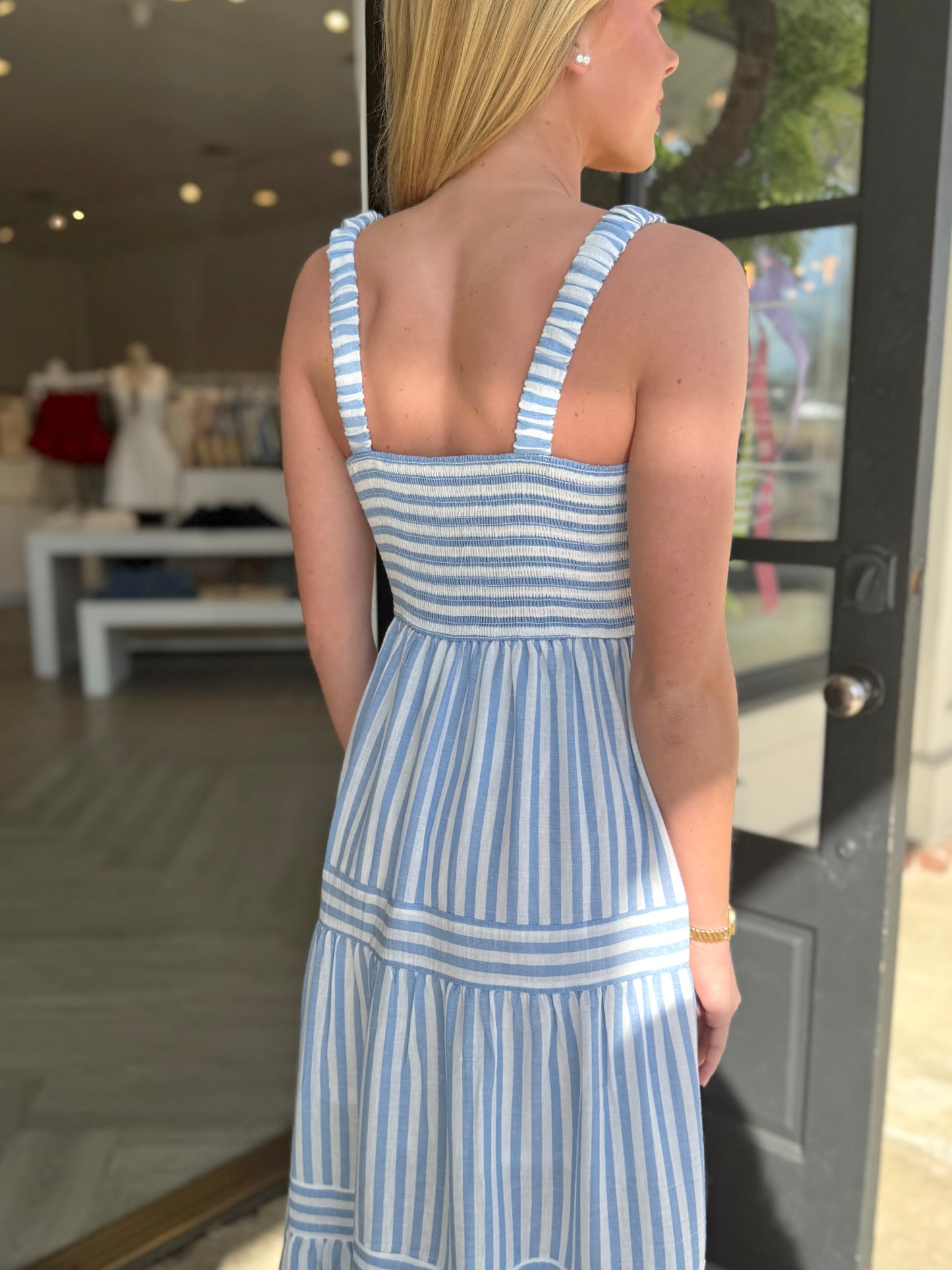 Stripe Tie Detail Midi (2 colors)