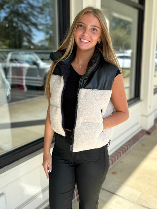 Cream Textured Vest