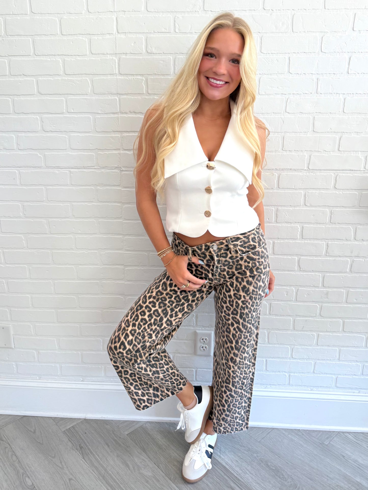 Cheetah Print High Rise Crop