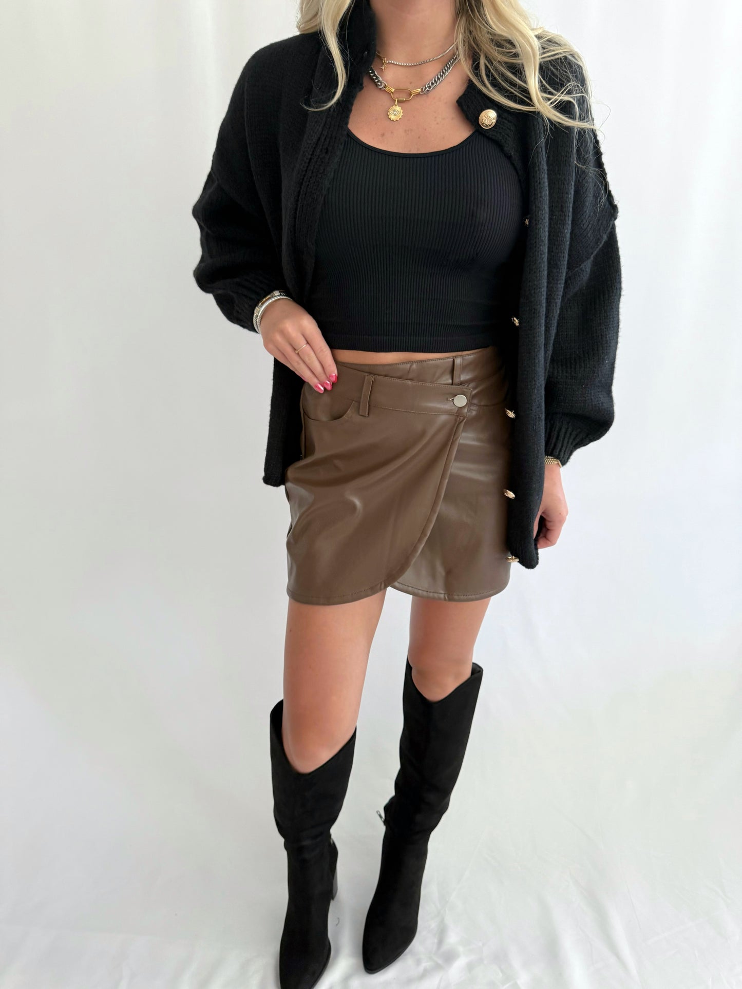 Brown Wrap Skirt