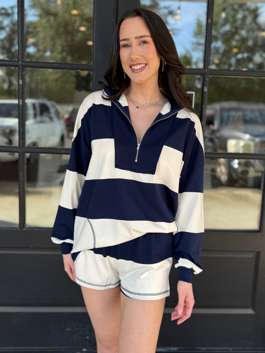 Wide Stripe Shorts