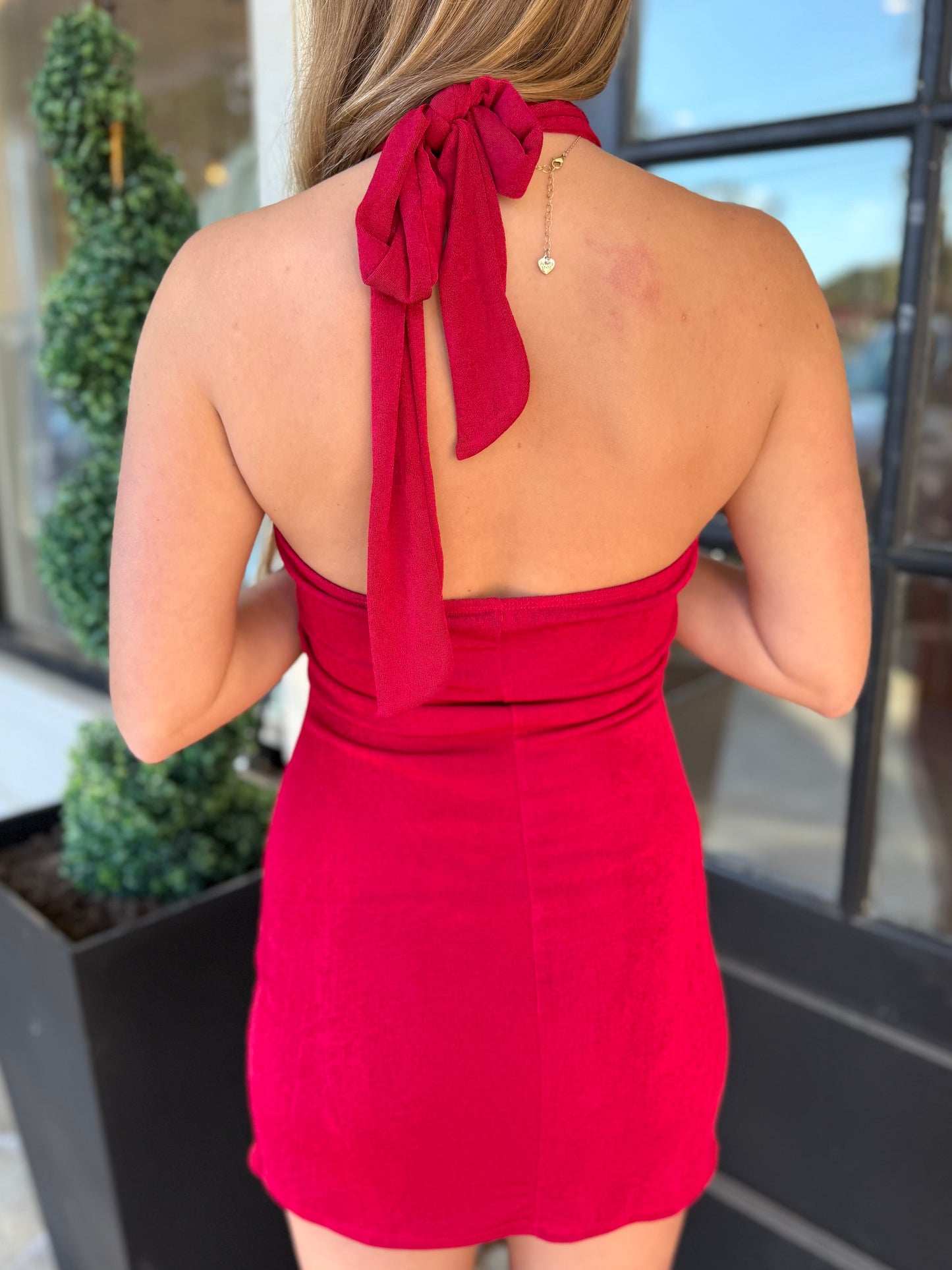 Ruby Red Halter Mini
