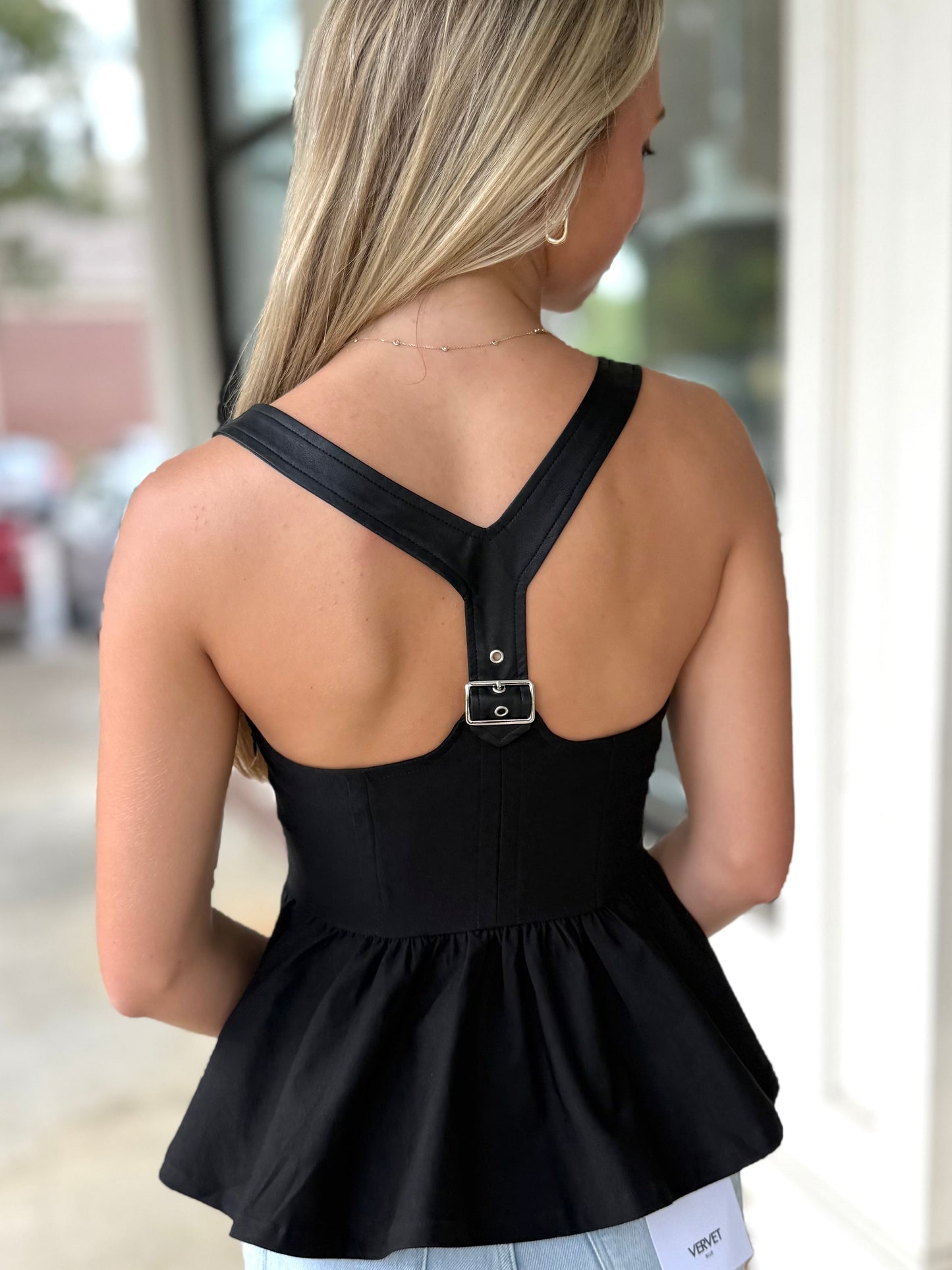 Racer Back Buckle Top (2 colors)
