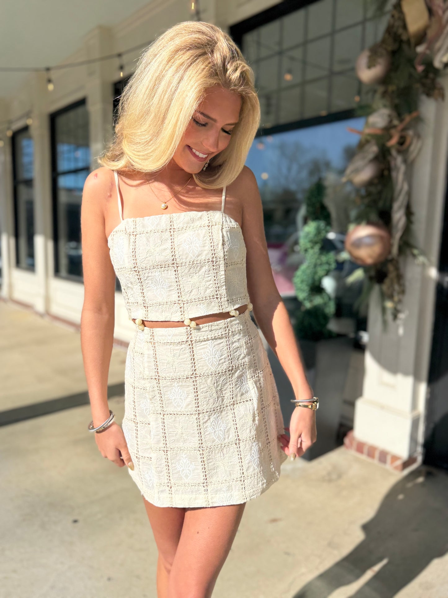 Natural Macrame Beaded Mini