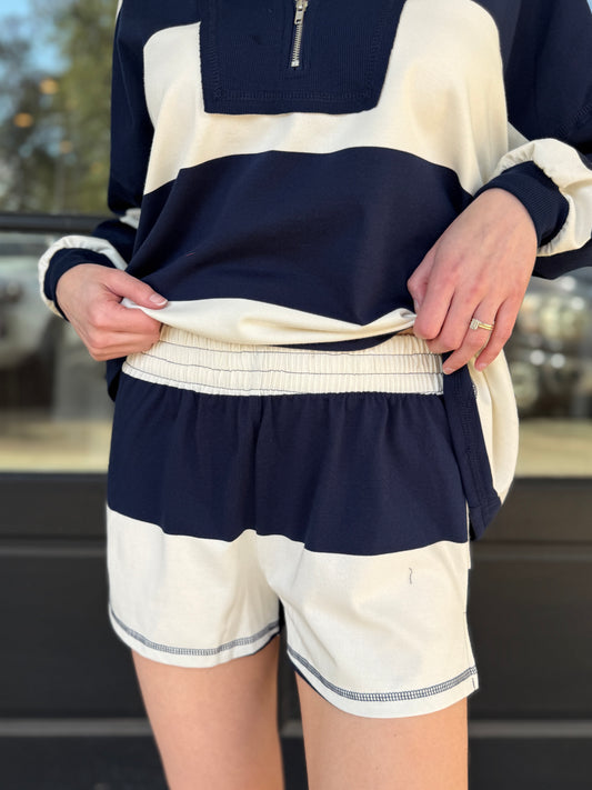 Wide Stripe Shorts