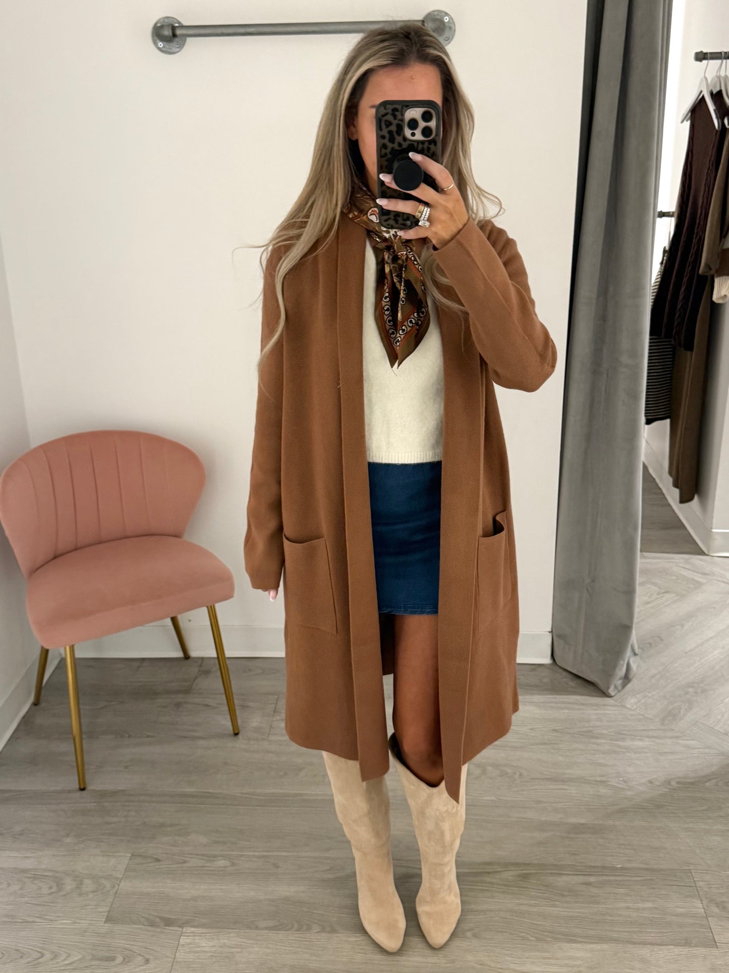 Camel Long Soft Cardigan