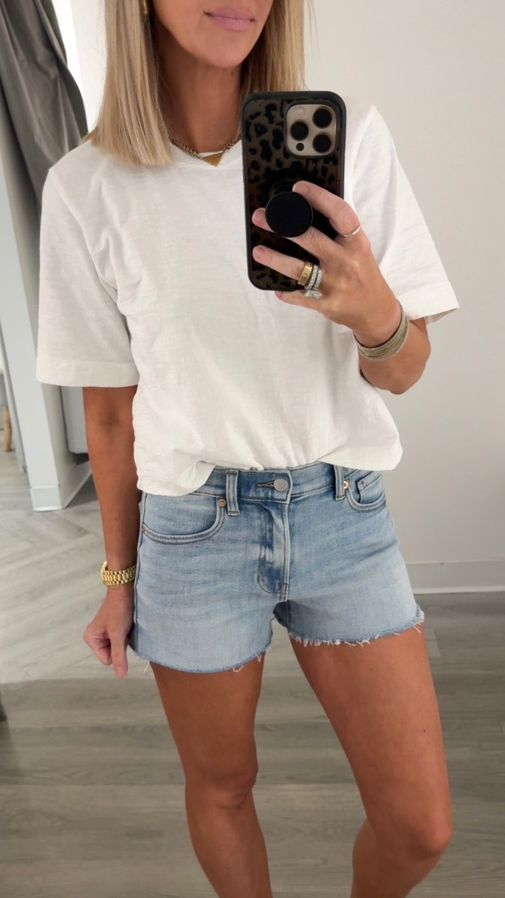 Light Denim Micro Stretch Short