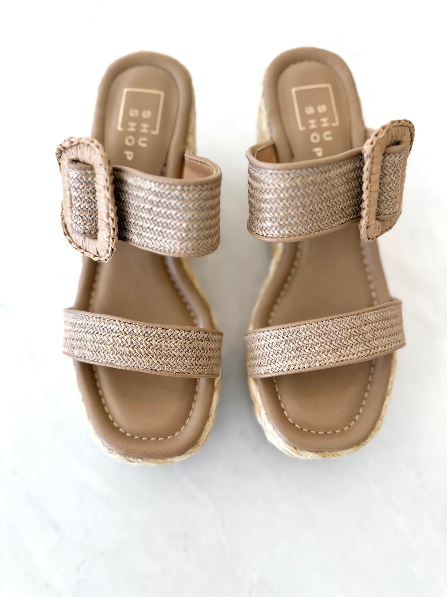 Braided Buckle Wedge (2 colors)