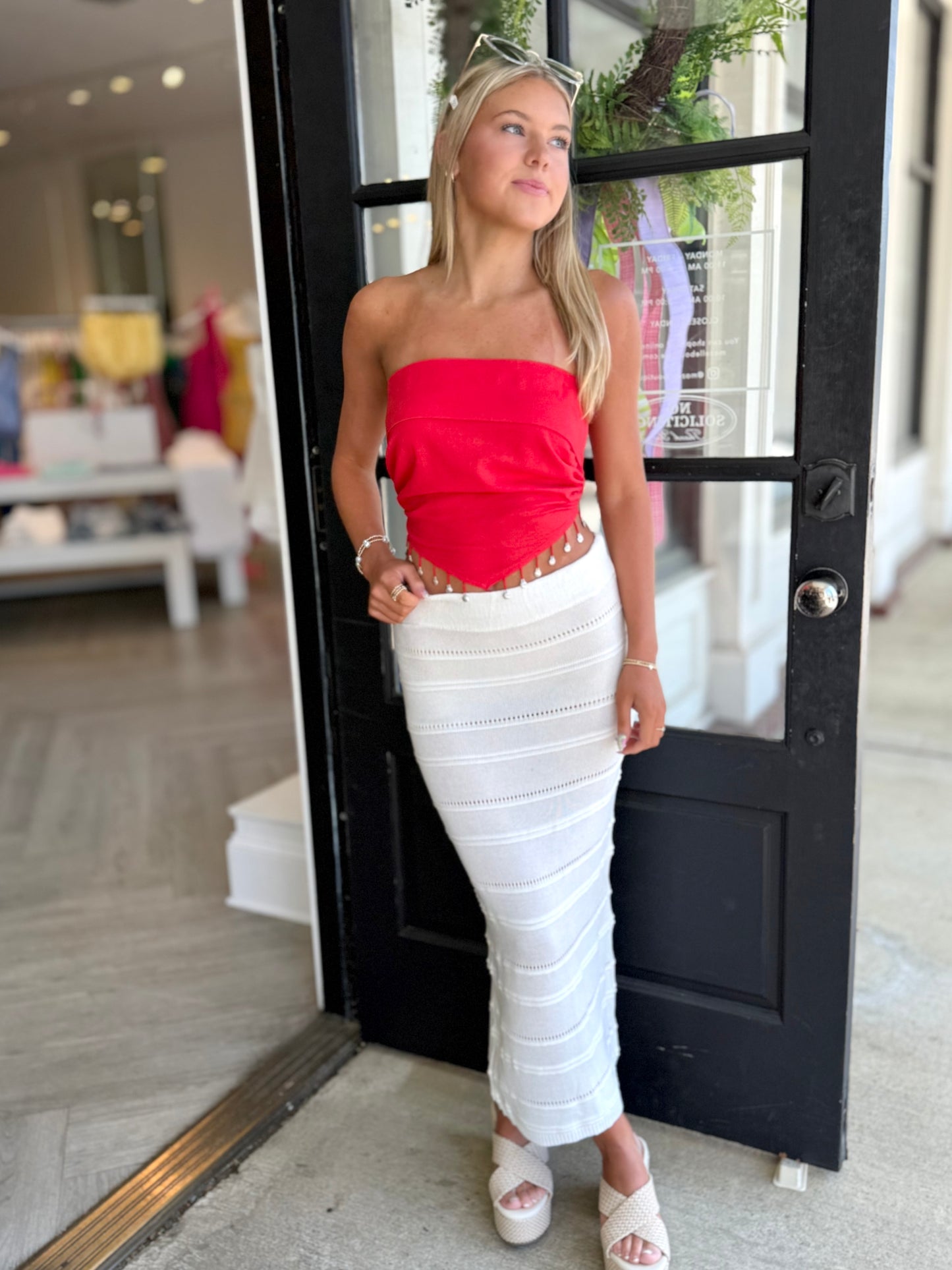 Hollow Out Long Skirt