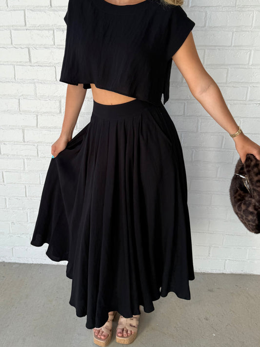 Black Midi Skirt