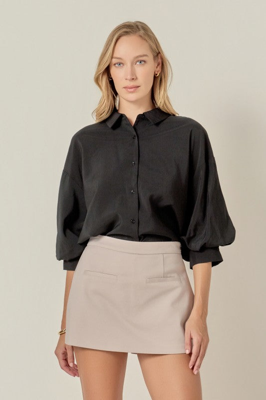 Ballon Sleeve Shirt (2 colors)