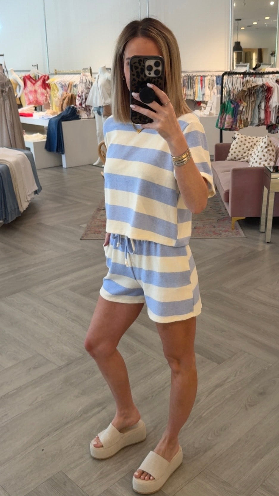 Striped Brushed Top