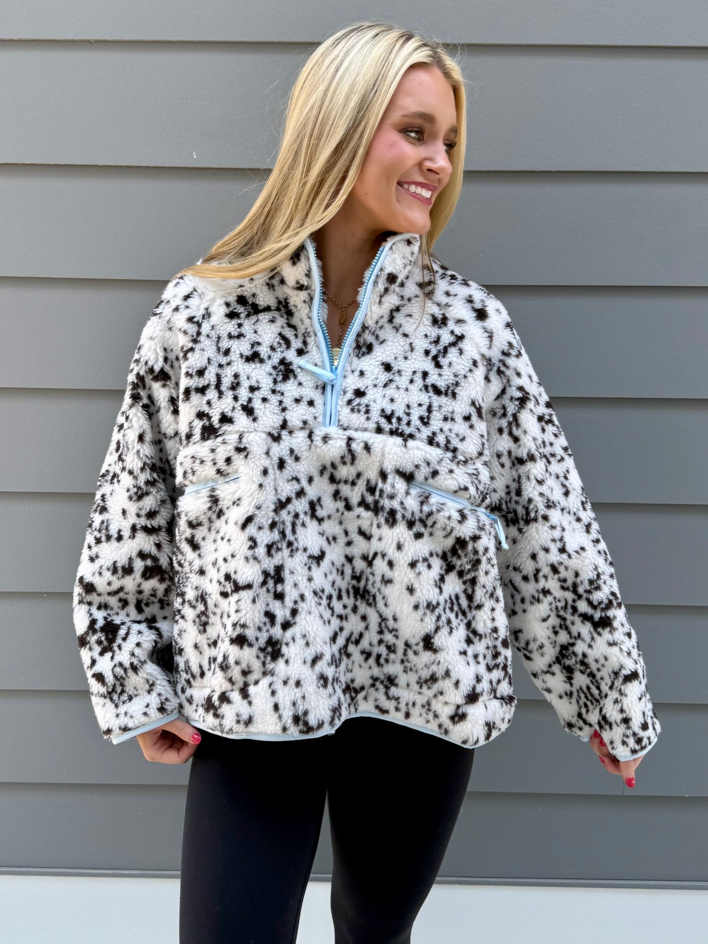 Snow Leopard 1/4 Zip Jacket