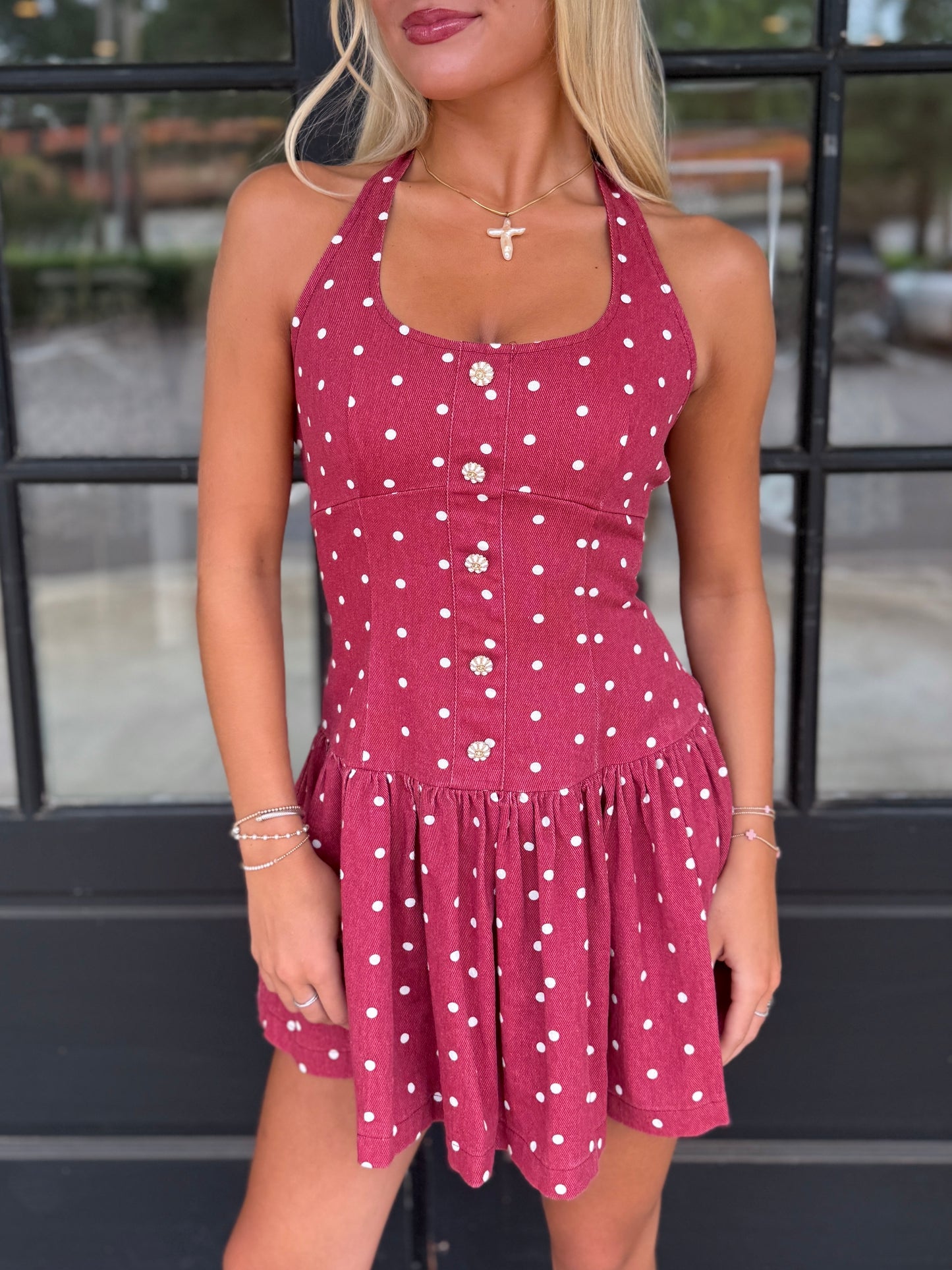 Denim Polka Dot Mini (2 colors)