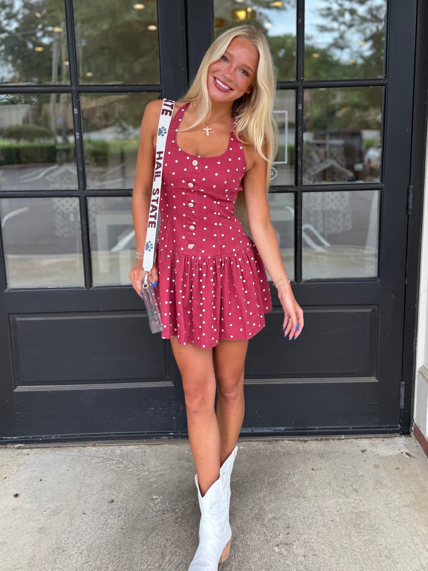 Denim Polka Dot Mini (2 colors)