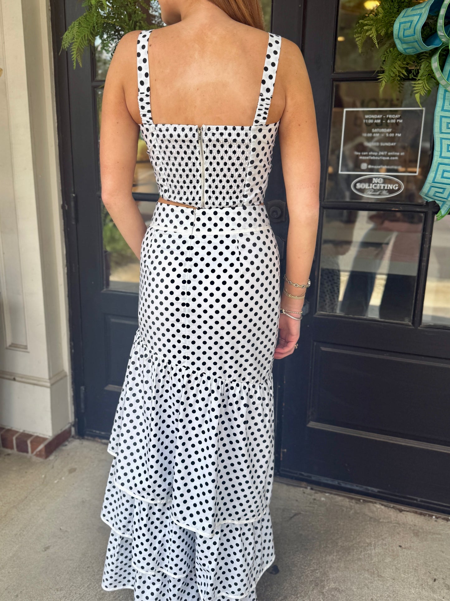 Classic Dot Tiered Skirt